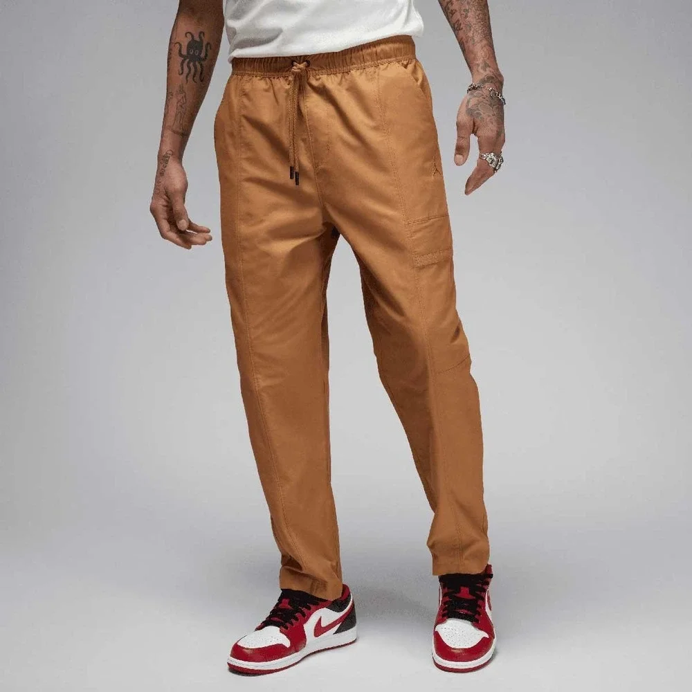 Jordan Essentials Woven Pants Mens Brown Large Jogger Cargo FN4539-231